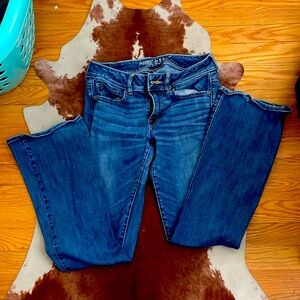 American eagles super stretch, kick boot jeans